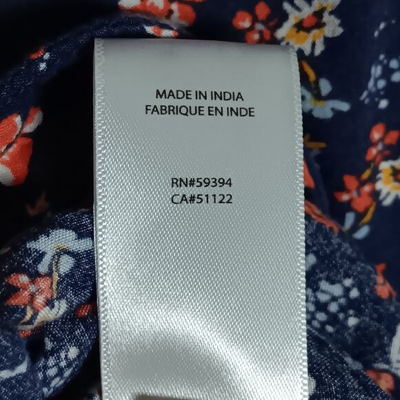 Beach Lunch Lounge Ditsy Floral Tunic Dress Size Medium Blue Sleeveless - Picture 8 of 10